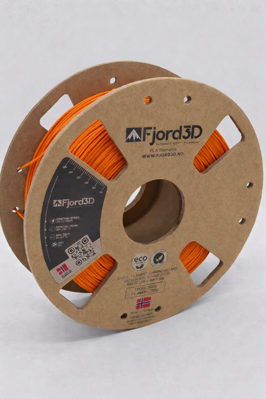 Fjord3D - filament laget i Norge - PLA, ABS, PETG