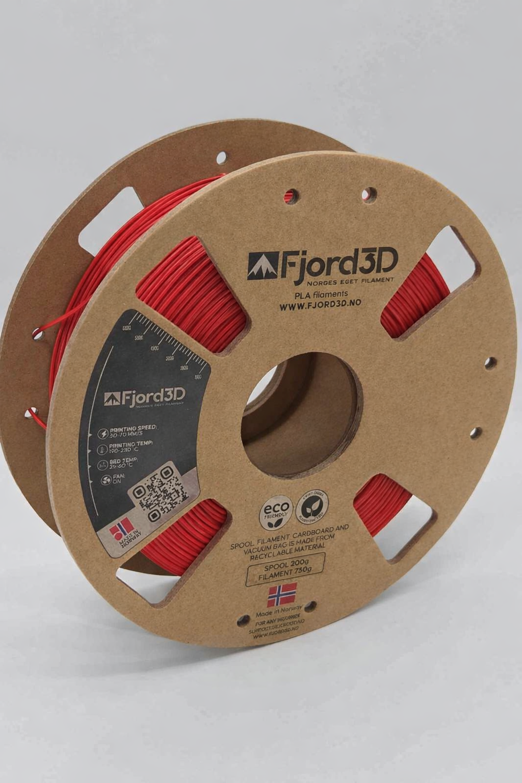 Fjord3D - filament laget i Norge - PLA, ABS, PETG