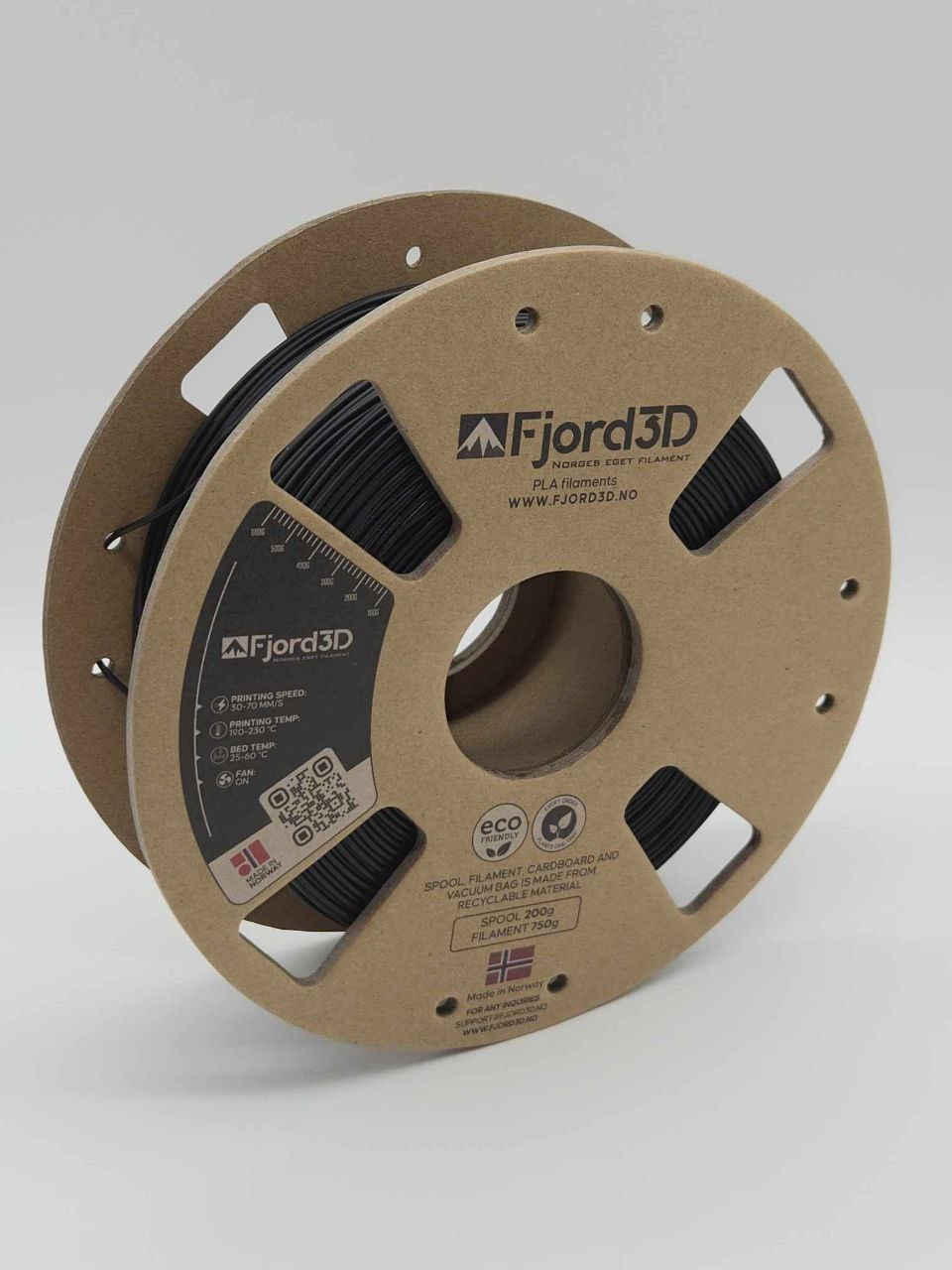 Fjord3D - filament laget i Norge - PLA, ABS, PETG