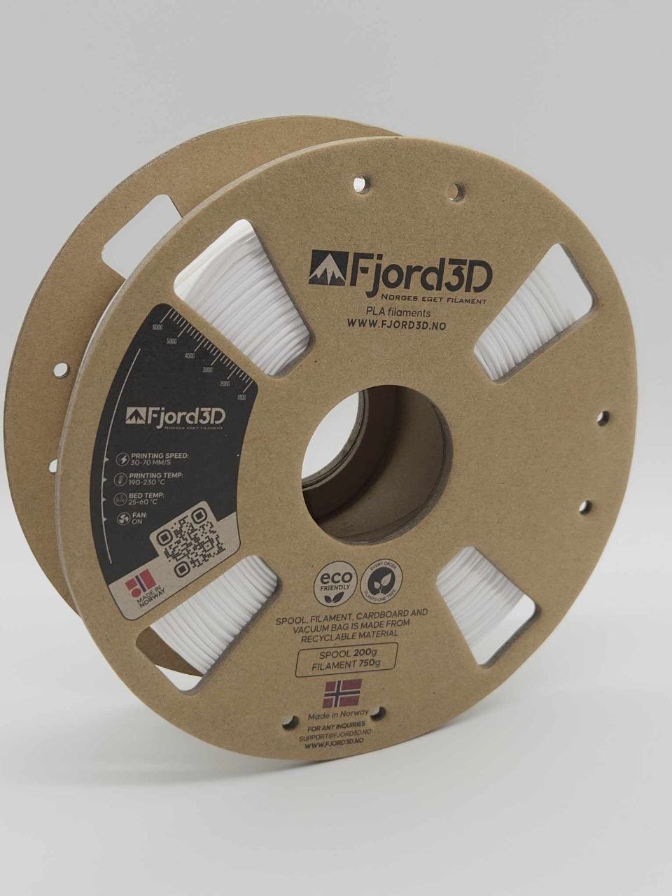 Fjord3D - filament laget i Norge - PLA, ABS, PETG
