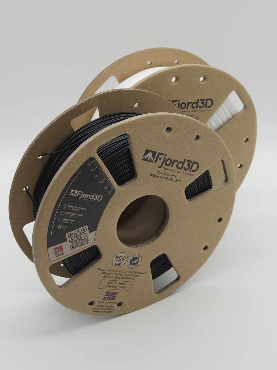 Fjord3D - filament laget i Norge - PLA, ABS, PETG