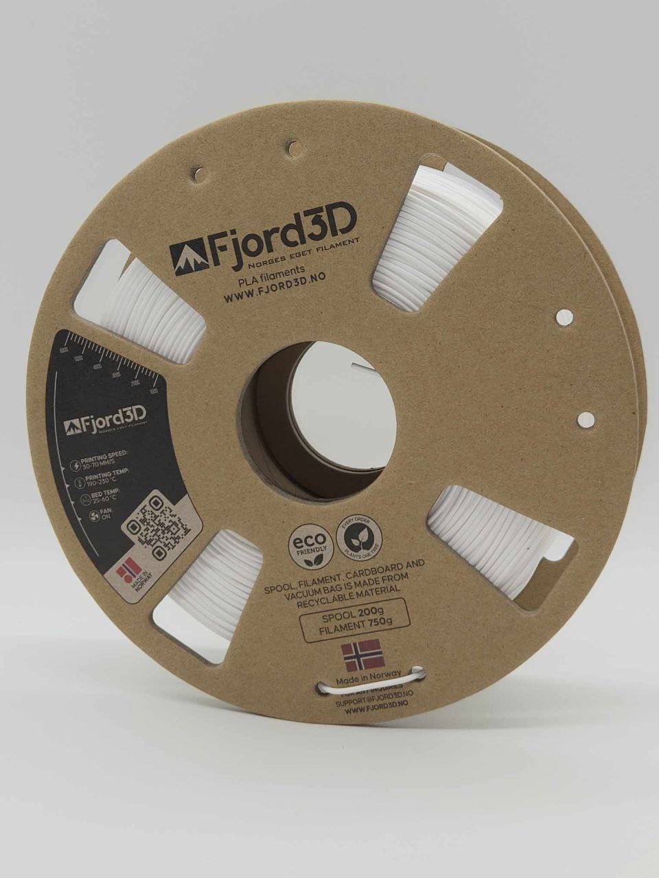 Fjord3D - filament laget i Norge - PLA, ABS, PETG