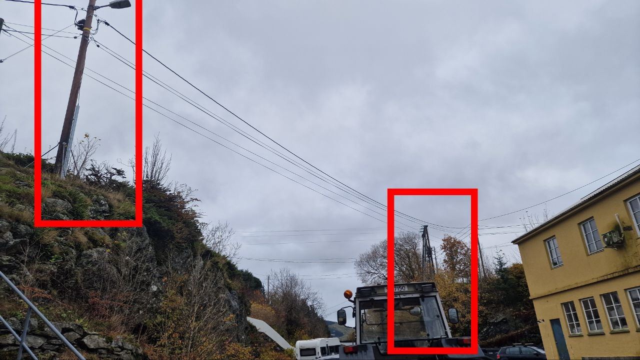 Røde markeringer viser hvor BKK måtte trekke nye kabler fram til produksjonen